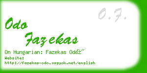 odo fazekas business card